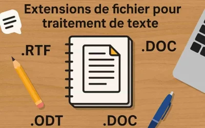 Extensions de fichiers pour traitement de texte : guide complet des formats compatibles
